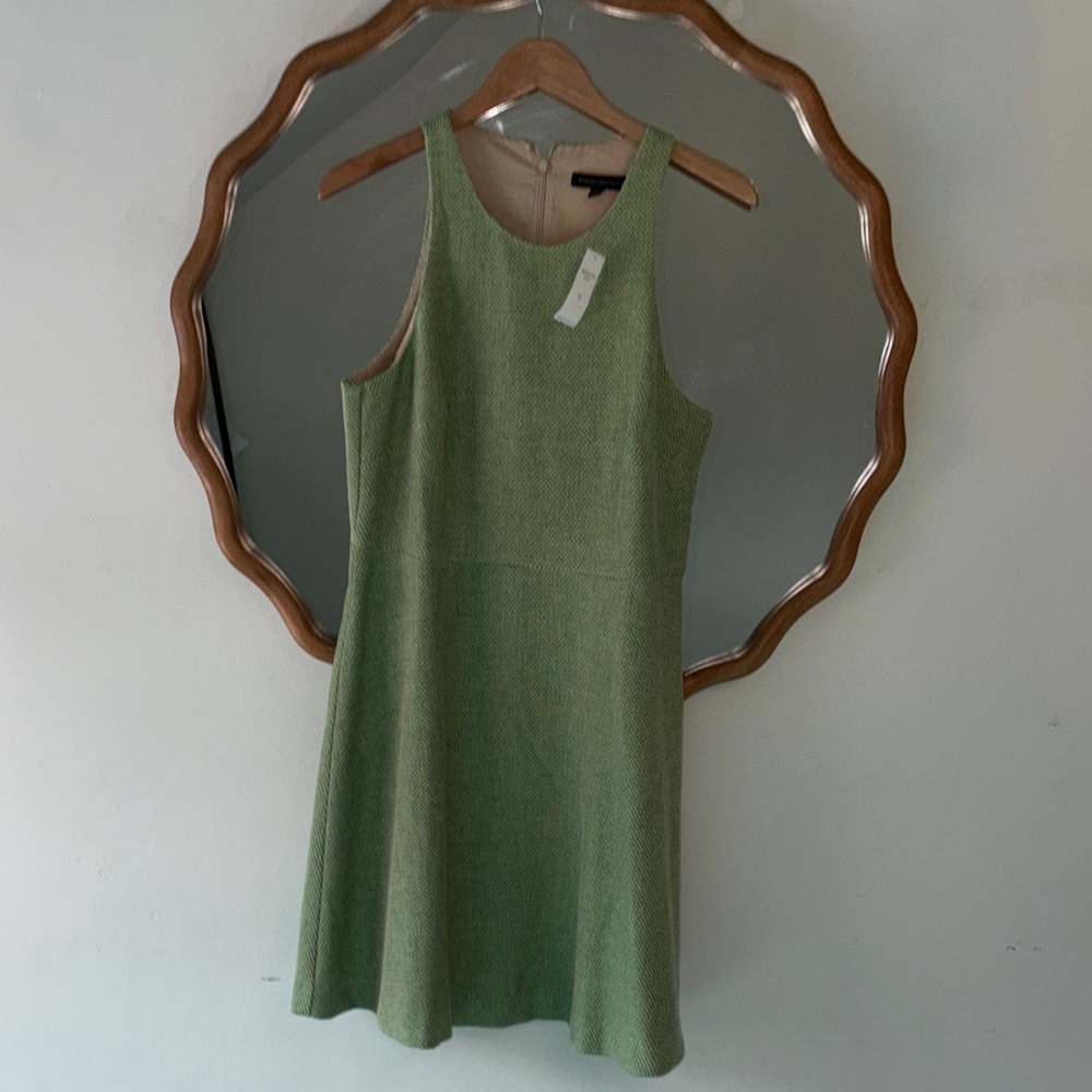 Banana Republic Sleeveless A-Line Dress in Light Green